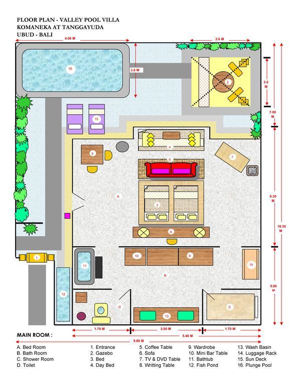 Poolvilla Valley mit 1 Schlafzimmer