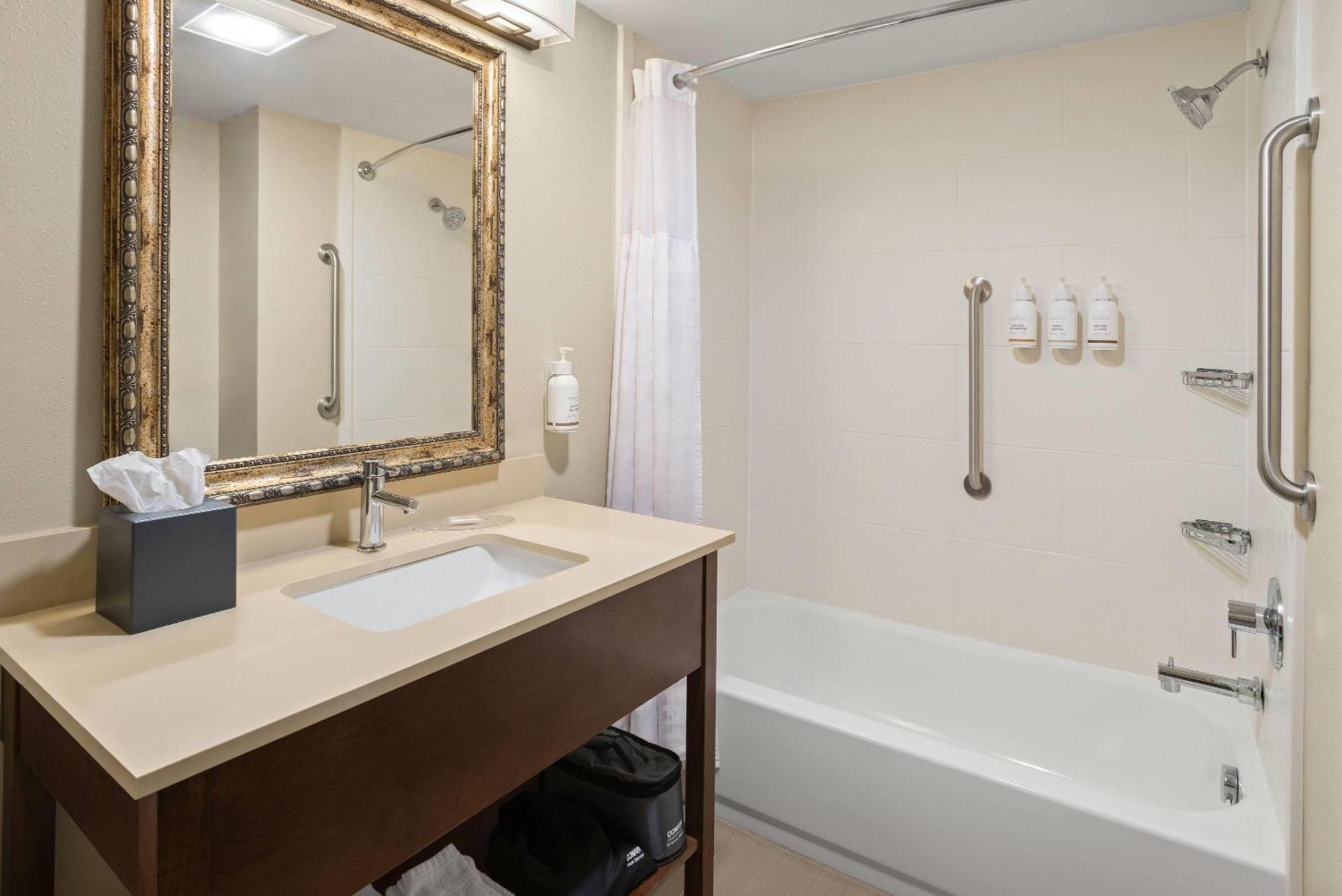 1 Queen Bed, Mobility Accessible Room, Bathtub w/ Grab Bars, Non-Smoking